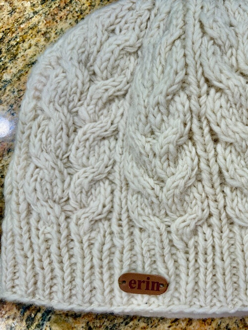NWT Erin Knitwear Traditional Irish Hat Beanie Wool Knit Fleece Lined Celtic NEW